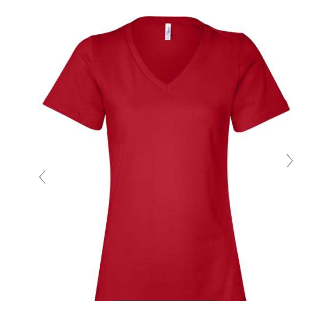 Bella&Canvas 6405 Red V neck